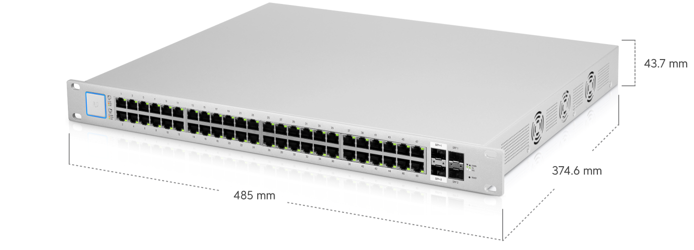ルーター・ネットワーク機器 Unifi Switch 48 - 10Gb SFP+ Switch Pro 48 - Ubiquiti Store United States