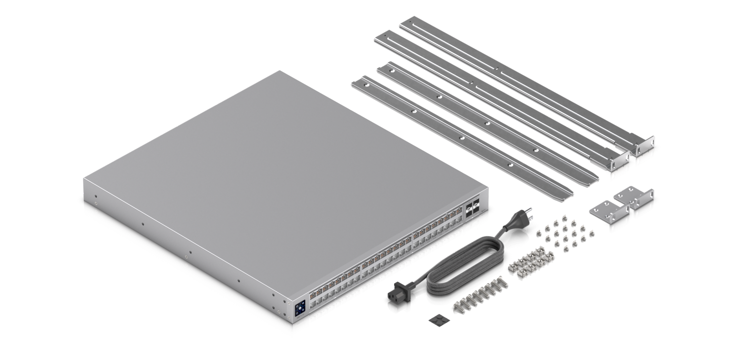 Ubiquiti UniFi Switch Pro XG 48 USW-Pro-XG-48 包裝內容