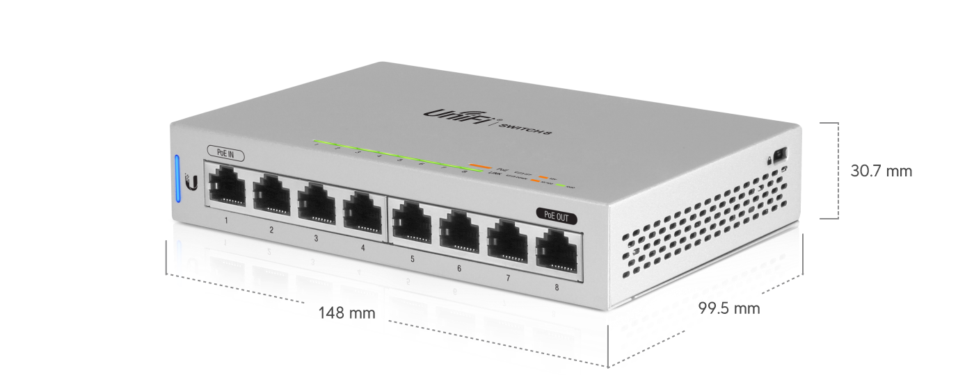 Ubiquiti UniFi US-8-60W 8ポート PoEスイッチ Switch 8 - Ubiquiti Store United States