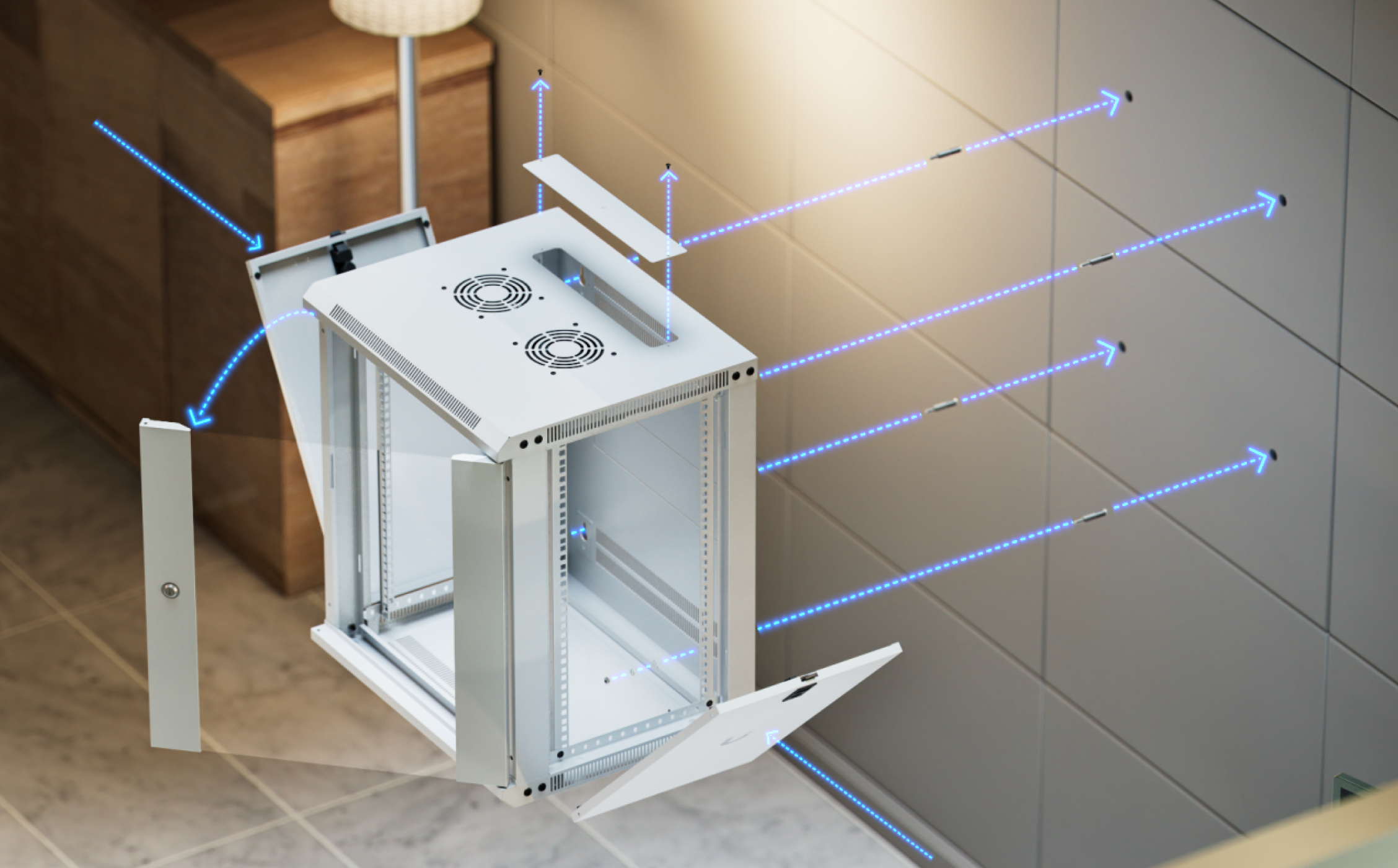 UACC-Rack-12U-Wall-450-G