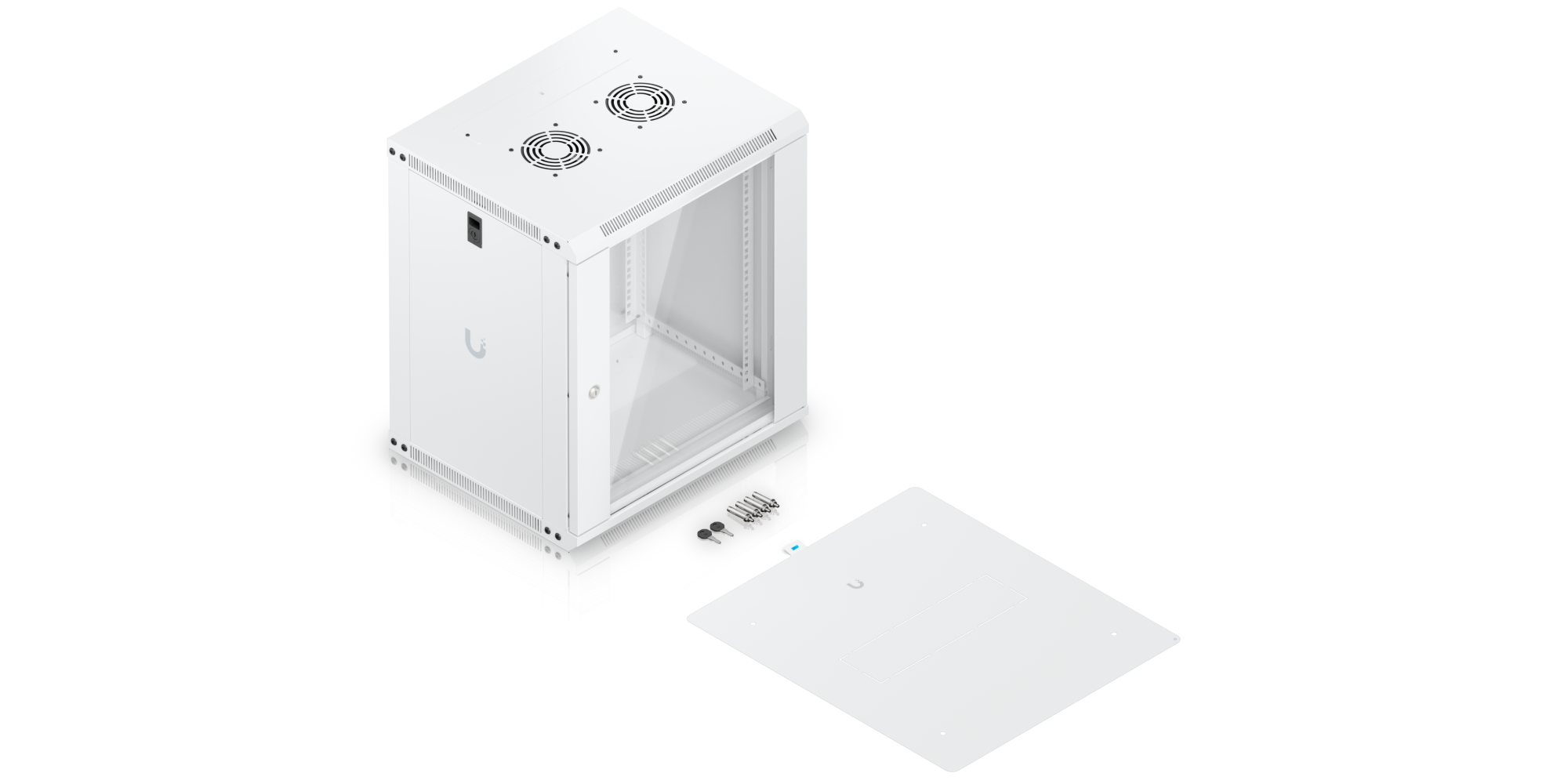 Ubiquiti UniFi 12U Rack Cabinet, 450 mm, Glass Door UACC-Rack-12U-Wall-450-G 包裝內容
