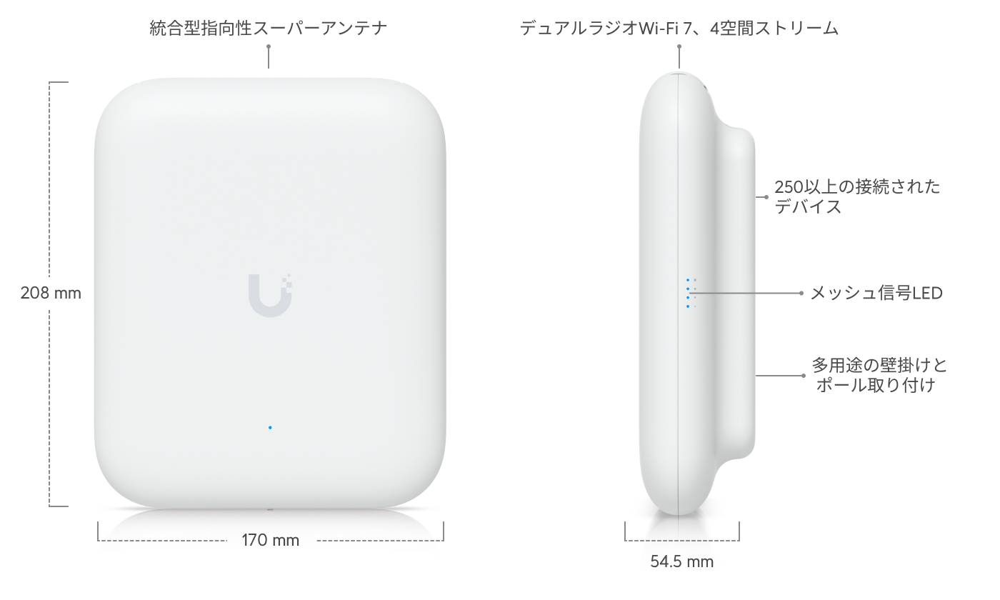アクセスポイント U7 アウトドア - Ubiquitiストア 日本