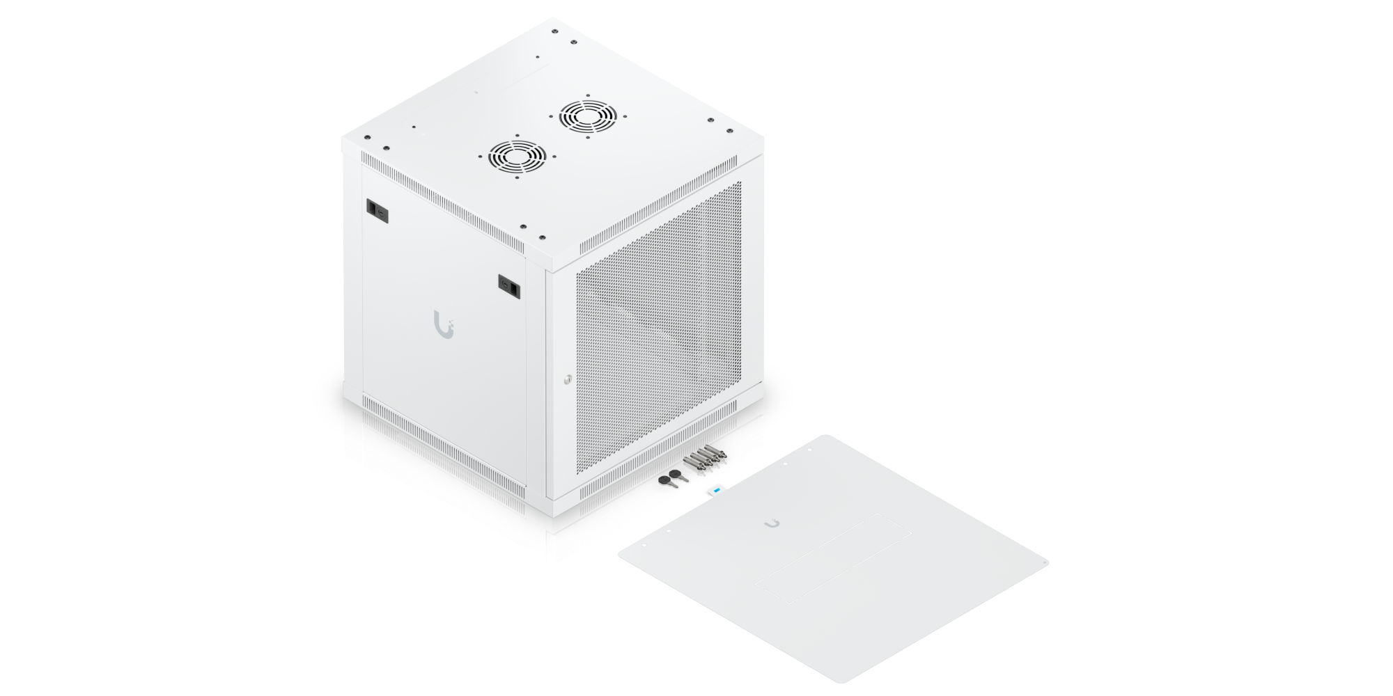 Ubiquiti UniFi 12U Rack Cabinet, 450 mm, Glass Door UACC-Rack-12U-Wall-600-P 包裝內容