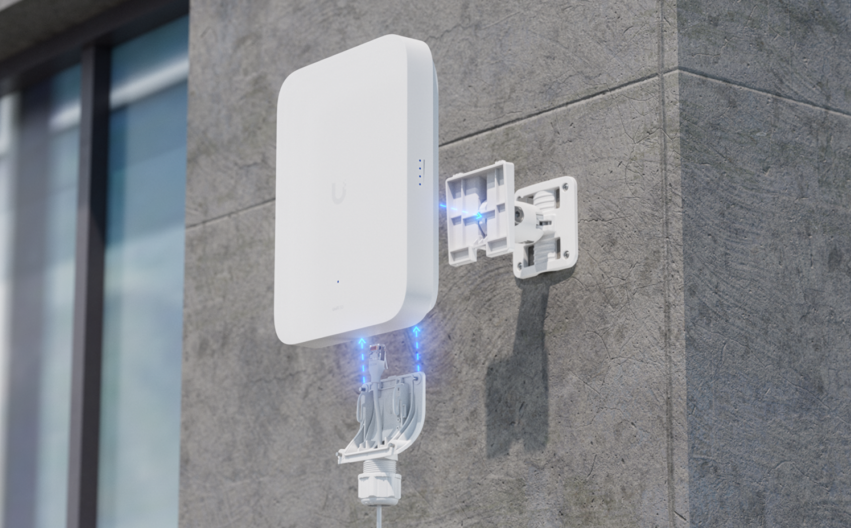Wandhouder en kabeldoorvoer van de UniFi 5G Max Outdoor