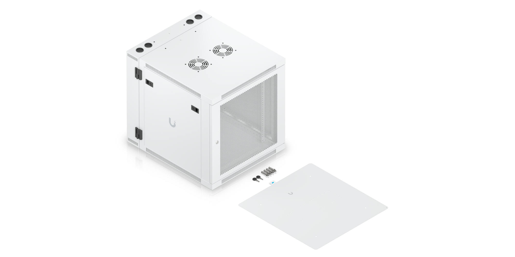 Ubiquiti UniFi 12U Rack Cabinet, 450 mm, Glass Door UACC-Rack-12U-Wall-SW-P 包裝內容