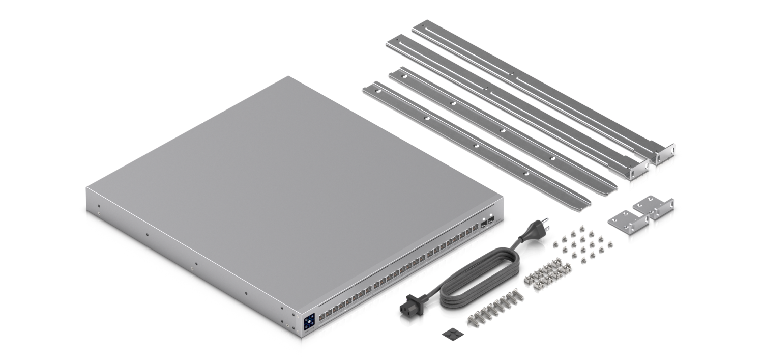 Ubiquiti UniFi Switch Pro XG 24 PoE USW-Pro-XG-24-PoE 包裝內容