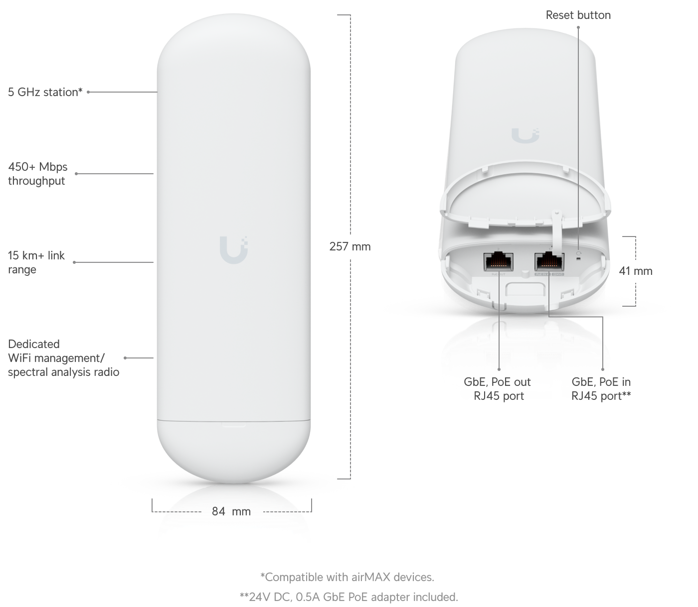 Ubiquiti NanoStation Loco NS-5ACL AirMax Access Poi Produktbild-Vorschau 2