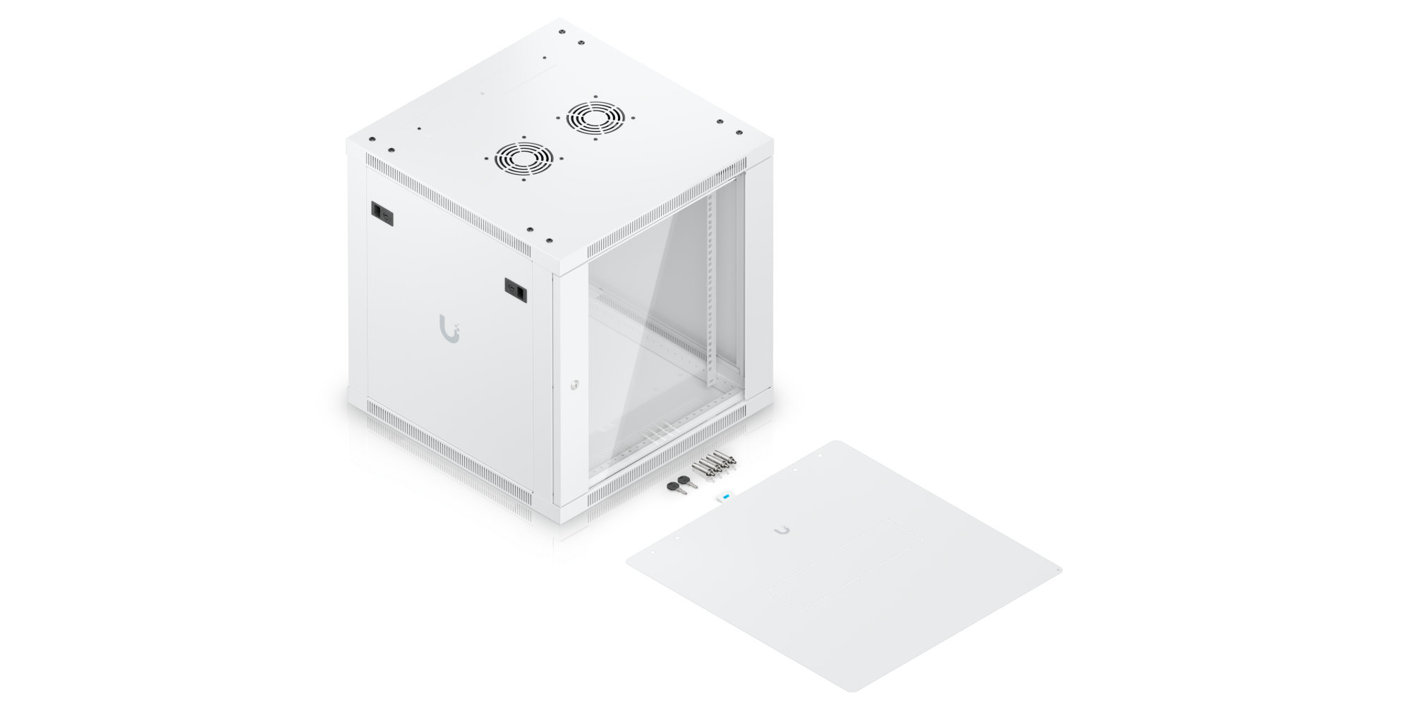 Ubiquiti UniFi 12U Rack Cabinet, 450 mm, Glass Door UACC-Rack-12U-Wall-600-G 包裝內容