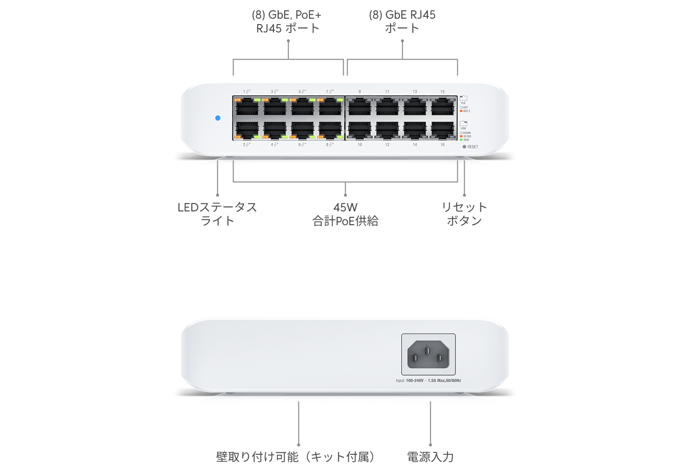 ⭐︎【買わなきゃ損】⭐︎ UnieFi スイッチUSW-16-POE 完動品　ルータ 16ポートPoEスイッチ - Ubiquitiストア 日本