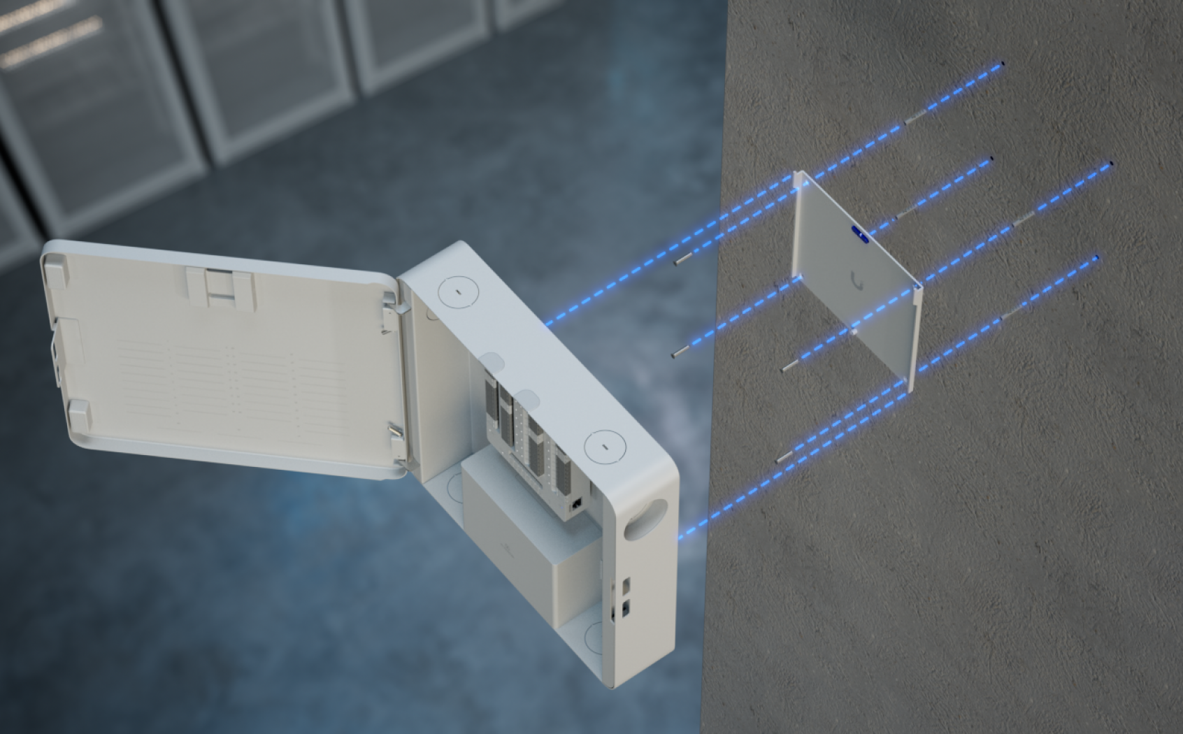 Open Alarm Hub Kit met bevestigingsplaat voor wandmontage